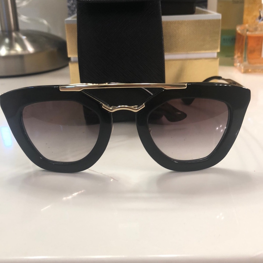 Prada black/ gold sunglasses